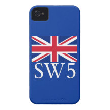 London Postcode SW5 with Union Jack Case-Mate iPhone 4 Case