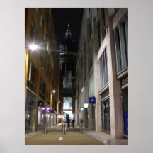 London Promenade at Night Poster