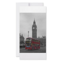 London Red bus Photo Greeting Card