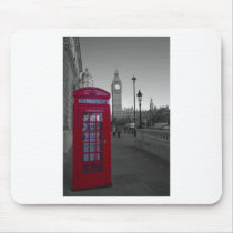 London Red Telephone box Mouse Pad
