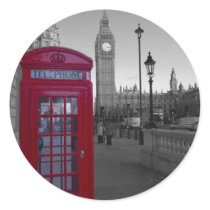 London Red Telephone box Sticker