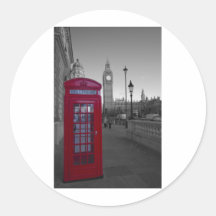 London Red Telephone box Sticker
