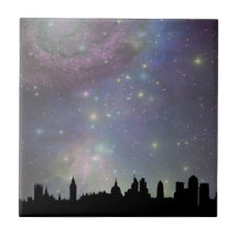 London skyline silhouette cityscape ceramic tiles