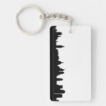 London skyline silhouette cityscape key chains