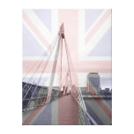 London Skyline Union Jack Flag Canvas Prints