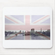 London Skyline Union Jack Flag Mousepads