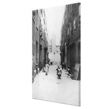 London Slums, 1899 Gallery Wrap Canvas
