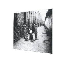 London Slums Stretched Canvas Print