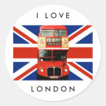 London Stickers with Bus and British Flag 2