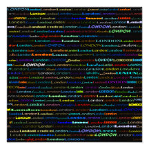 London Text Design I Photo Print