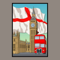 London Vecter Art Wall Poster/Framed Print