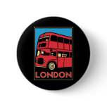 london westminster england art deco retro poster pinback button