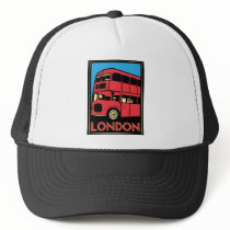 london westminster england art deco retro poster mesh hat