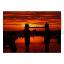 London's Tower Bridge at Daybreak Cards