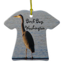 Lone Heron Christmas Ornaments