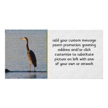 Lone Heron Photo Greeting Card