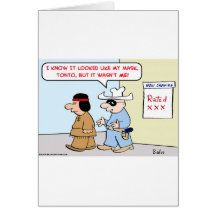 lone ranger tonto mask rated XXX Greeting Cards