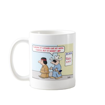 lone ranger tonto mask rated XXX Mugs by rexfmay