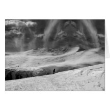 Lone Snowboarder on Breckenridge Card
