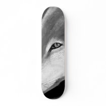 lone wolf black and white skateboard