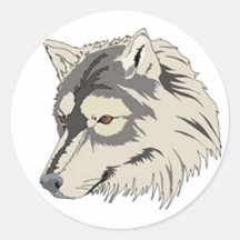 Lone Wolf Head Sticker