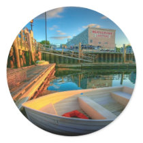 Lonely Dingy - Belfast, Maine Round Stickers
