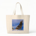 Lonely Howling Endangered Grey Wolf bags