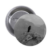 Lonely Raven Pinback Button