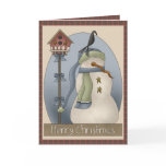 Lonely Snowman Christmas Greeting Cards