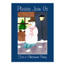 Lonely Snowman Custom Invite