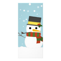 Lonely snowman rack card template