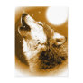 Lonely Wolf Howling at Moon