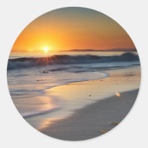 Long Beach California Round Stickers