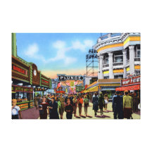Long Beach California The Pike Stretched Canvas Print