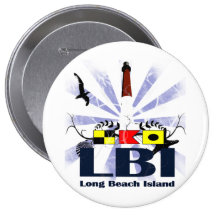 Long Beach Island. Pinback Button