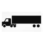 long black truck icon photo cards