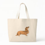 Long Haired Dachshund Tote Bag