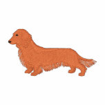 Long-haired Dachshund embroidered shirts