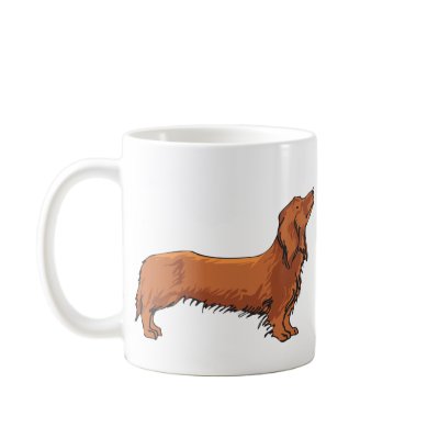 Long Haired Dachshund Coffee Mug by cutecanines