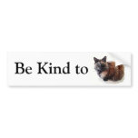 Long Haired Tortoise Shell Cat Bumper Sticker bumper stickers
