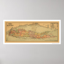 Long Island Railroad Map 1884 Print