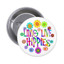 Long Live Hippies Button