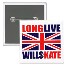 Long Live Wills & Kate Pinback Buttons