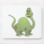 Long Neck Green Dinosaur Cartoon Mouse Pads