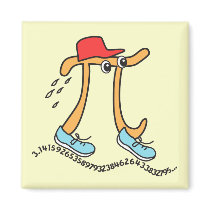 Long Running Pi - Funny Pi Guy Fridge Magnet
