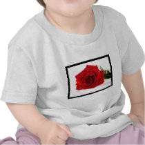Long Stem Red Rose Baby T-Shirt