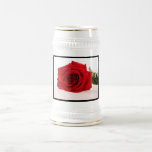 Long Stem Red Rose Beer Stein Mugs