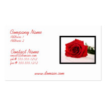 Long Stem Red Rose Business Card business cards