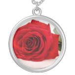 Long Stem Red Rose Necklace