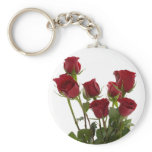 Long Stem Red Roses keychains